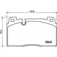 8DB 355 021-331 HELLA PAGID Комплект тормозных колодок, дисковый тормоз