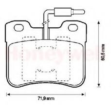 571473X BENDIX Комплект тормозных колодок, дисковый тормоз