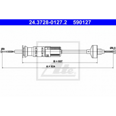 24.3728-0127.2 ATE Трос, управление сцеплением
