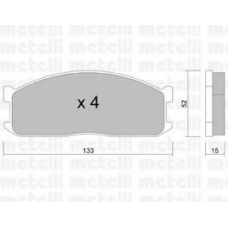 22-0232-0 METELLI Комплект тормозных колодок, дисковый тормоз
