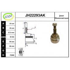 JH22293AK SERA Шарнирный комплект, приводной вал