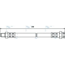 HOS3033 APEC Тормозной шланг