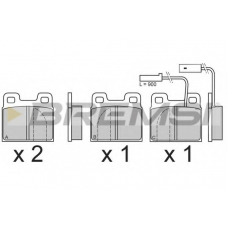 BP2607 BREMSI Комплект тормозных колодок, дисковый тормоз