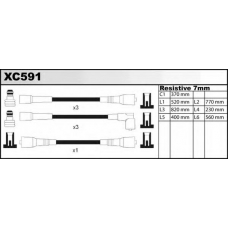 XC591 QUINTON HAZELL Комплект проводов зажигания
