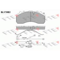 BL1730E2 FTE Комплект тормозных колодок, дисковый тормоз