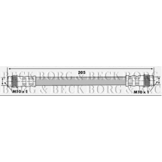 BBH6687 BORG & BECK Тормозной шланг