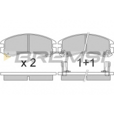 BP2332 BREMSI Комплект тормозных колодок, дисковый тормоз