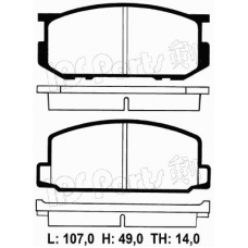 IBD-1287 IPS Parts Комплект тормозных колодок, дисковый тормоз