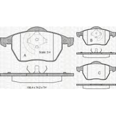 8110 29005 TRIDON Brake pads - front