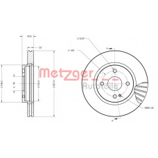 6110266 METZGER Тормозной диск