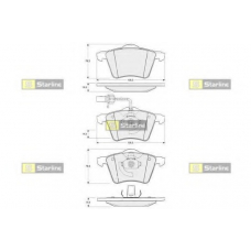 BD S354P STARLINE Комплект тормозных колодок, дисковый тормоз