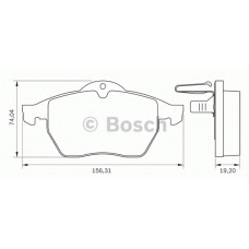 0 986 BB0 064 BOSCH Комплект тормозных колодок, дисковый тормоз