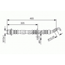 1 987 476 872 BOSCH Тормозной шланг