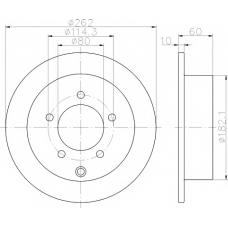 8DD 355 117-071 HELLA PAGID Тормозной диск