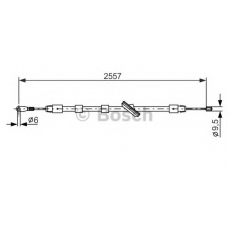 1 987 477 896 BOSCH Трос, стояночная тормозная система