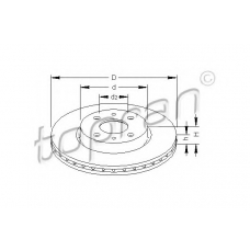 722 598 TOPRAN Тормозной диск