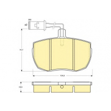 6107796 GIRLING Комплект тормозных колодок, дисковый тормоз