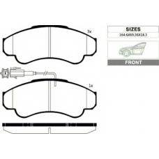1028 F Goodwill Комплект тормозных колодок, дисковый тормоз