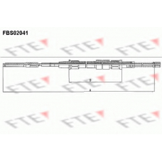 FBS02041 FTE Трос, стояночная тормозная система