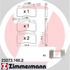 23273.160.2 ZIMMERMANN Комплект тормозных колодок, дисковый тормоз