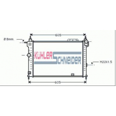 0600321 KUHLER SCHNEIDER Радиатор, охлаждение двигател