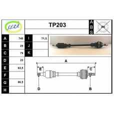 TP203 SERA Приводной вал