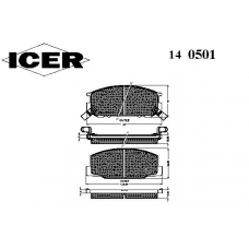140501 ICER Комплект тормозных колодок, дисковый тормоз