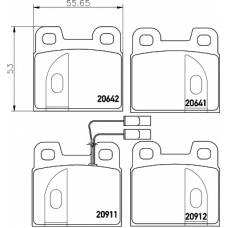 8DB 355 017-541 HELLA PAGID Комплект тормозных колодок, дисковый тормоз