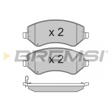 BP3221 BREMSI Комплект тормозных колодок, дисковый тормоз