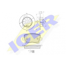 31600-5616 ICER Комплект тормозов, дисковый тормозной механизм