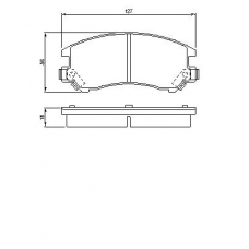 0 986 461 134 BOSCH Комплект тормозных колодок, дисковый тормоз