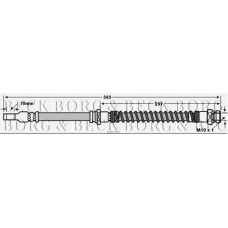 BBH7824 BORG & BECK Тормозной шланг