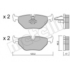 22-0261-0 METELLI Комплект тормозных колодок, дисковый тормоз