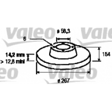 186614 VALEO Тормозной диск