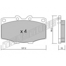 111.0 TRUSTING Комплект тормозных колодок, дисковый тормоз