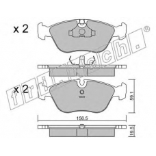 189.0 fri.tech. Комплект тормозных колодок, дисковый тормоз