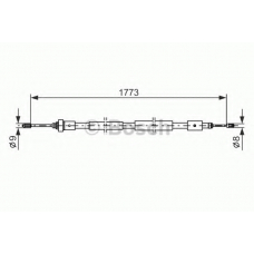 1 987 477 590 BOSCH Трос, стояночная тормозная система