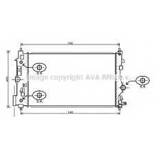 OL2547 AVA Радиатор, охлаждение двигателя