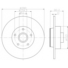 8DD 355 119-301 HELLA PAGID Тормозной диск