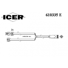 610335 E ICER Сигнализатор, износ тормозных колодок