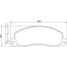 363710209000 MAGNETI MARELLI Комплект тормозных колодок, дисковый тормоз