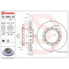 09.9983.60 BREMBO Тормозной диск