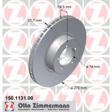 150.1131.00 ZIMMERMANN Тормозной диск