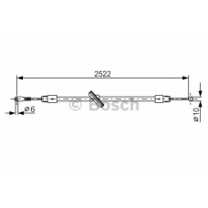 1 987 482 029 BOSCH Трос, стояночная тормозная система