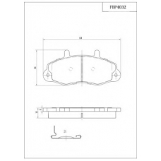 FBP4032 FI.BA Комплект тормозных колодок, дисковый тормоз