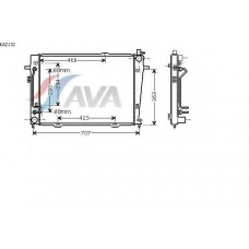 KA2132 AVA Радиатор, охлаждение двигателя