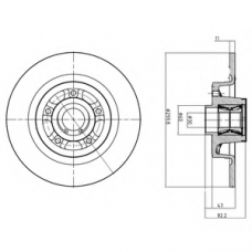 BG9023RSC DELPHI Тормозной диск