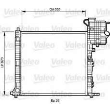 734876 VALEO Радиатор, охлаждение двигателя