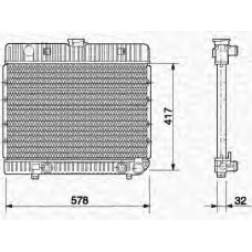 350213544000 MAGNETI MARELLI Радиатор, охлаждение двигател