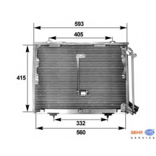 8FC 351 036-011 HELLA Конденсатор, кондиционер